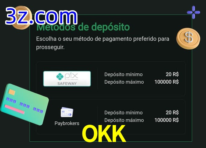 O cassino OKK oferece uma grande variedade de métodos de pagamento